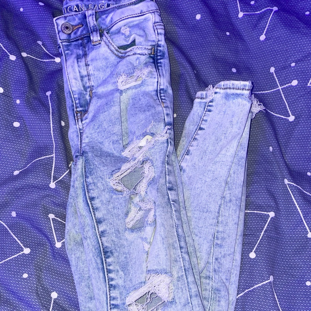 Ripped Skinny American Eagle Jeans